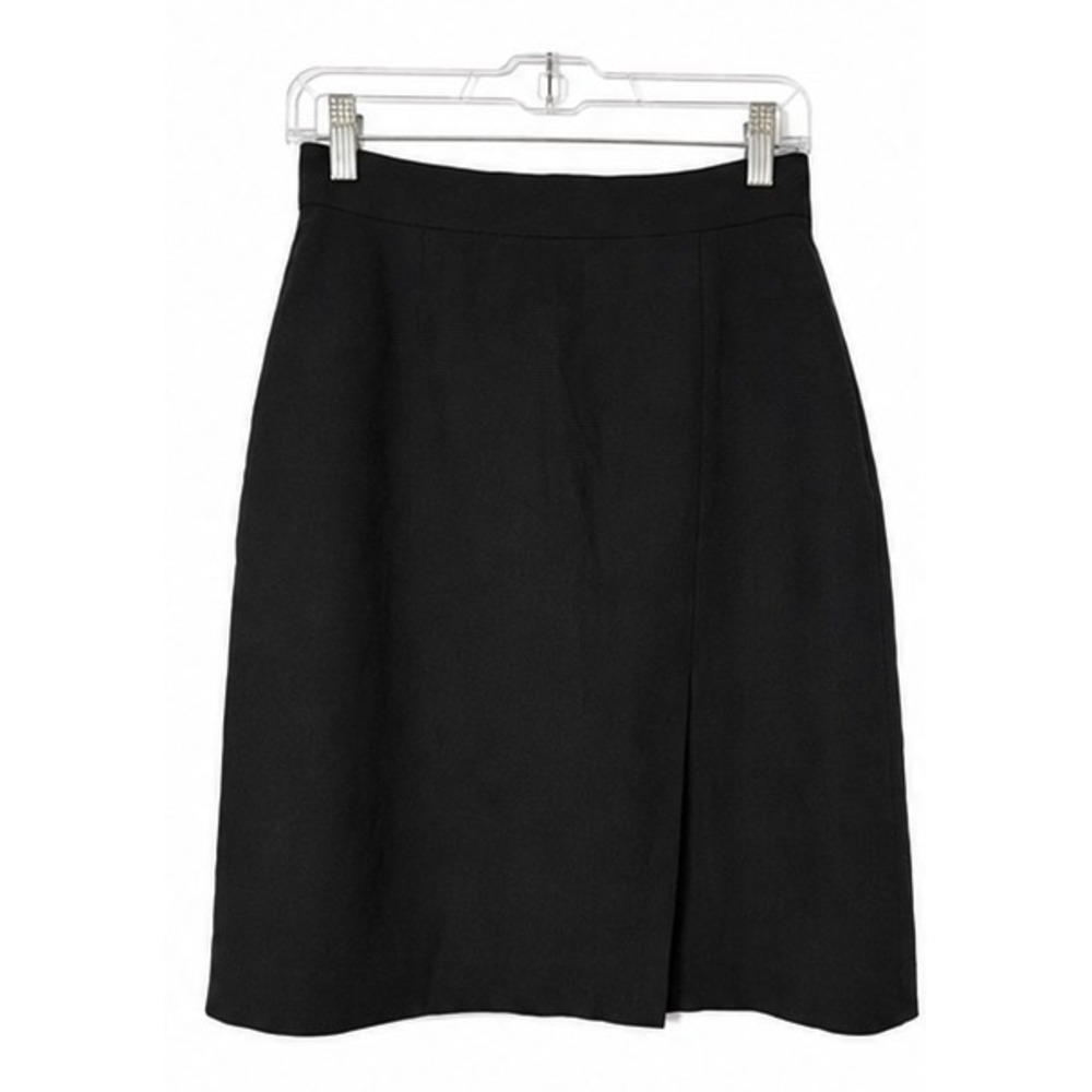 DKNY Black Wool A-Line 100% Wool Knee Length Career Office Workwear 4
